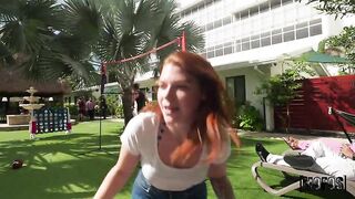 LetsPostIt - Katerina Deville - Redhead Flashes At The Resort