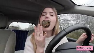 ScatBook - Presents Ninounini Eating Dog Shit And Mine In A Hotel Room