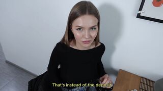 Rent Too High? She Paid with Deepthroat and Pussy. Three Blowjobs - Real Life...