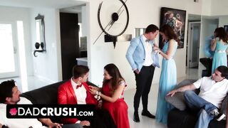 Prom Night Turns Taboo: Riley and Melissa Get Fucked by Their Stepdads Tommy and Jack