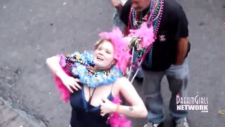 Coed Flashers Invade Mardi Gras
