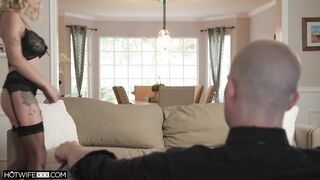 Big Tits Shared Wife Gabbie Carter Fucks a Stranger while Husband Travels