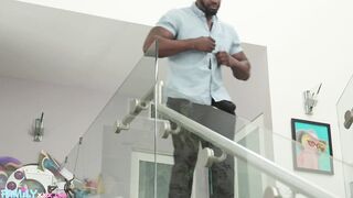 FAMILY XXX - Big Black Stepdad Jax Slayher Gets Freaky With Horny Step Daughter Lily Starfire