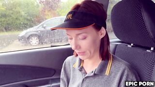 Huge ANAL Creampie with cute McDonald's worker