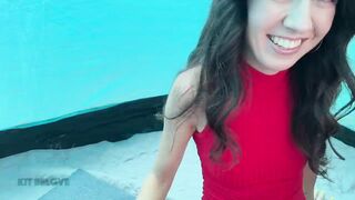 Two males met a couple and fucked his girlfriend right on a public beach. PART 2