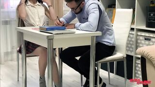 Teacher fucks me in my virgin pussy after class