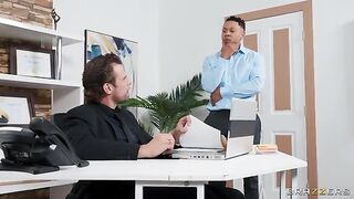 Office Slut Gobbles Dicks