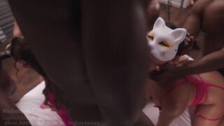 MinaTheHotWife, TheBaronessX - Minas First Ever Gang Bang