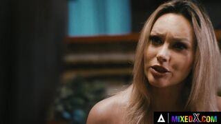 MIXEDX - Hot Scissoring Fun With Busty Stepmom Karina King And Her Lesbian Teen Lia Lin