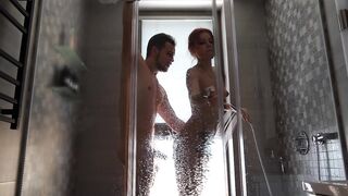 My rommate wants to have a shower with me but I fucked her