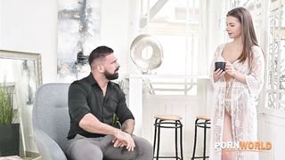 Baby Doll- Petite Teen Gets An Early Morning DP From Her Roommates