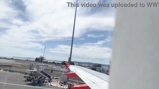 Cheating wife gets fucked on her hotel balcony