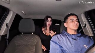 Hard fuck with the Uber driver, I made him cum twice and they almost saw us!