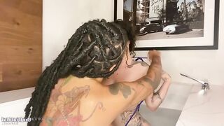 Hot Threesome With Tattoo Girls - Arabelle Raphael