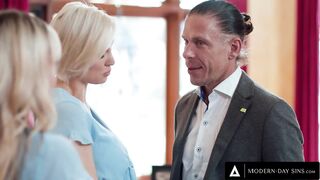 MODERN-DAY SINS - Perfect Wife Offers Hot Threesome To Her Husband With Her Lookalike Girl