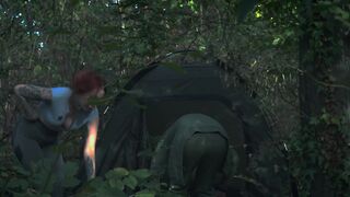 Stepmom shares a bed with her stepson in the woods — from hot masturbation to cream pie!