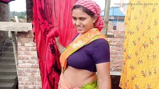 Busty girl comes out of the bathroom naked after a prank by her stepbrother